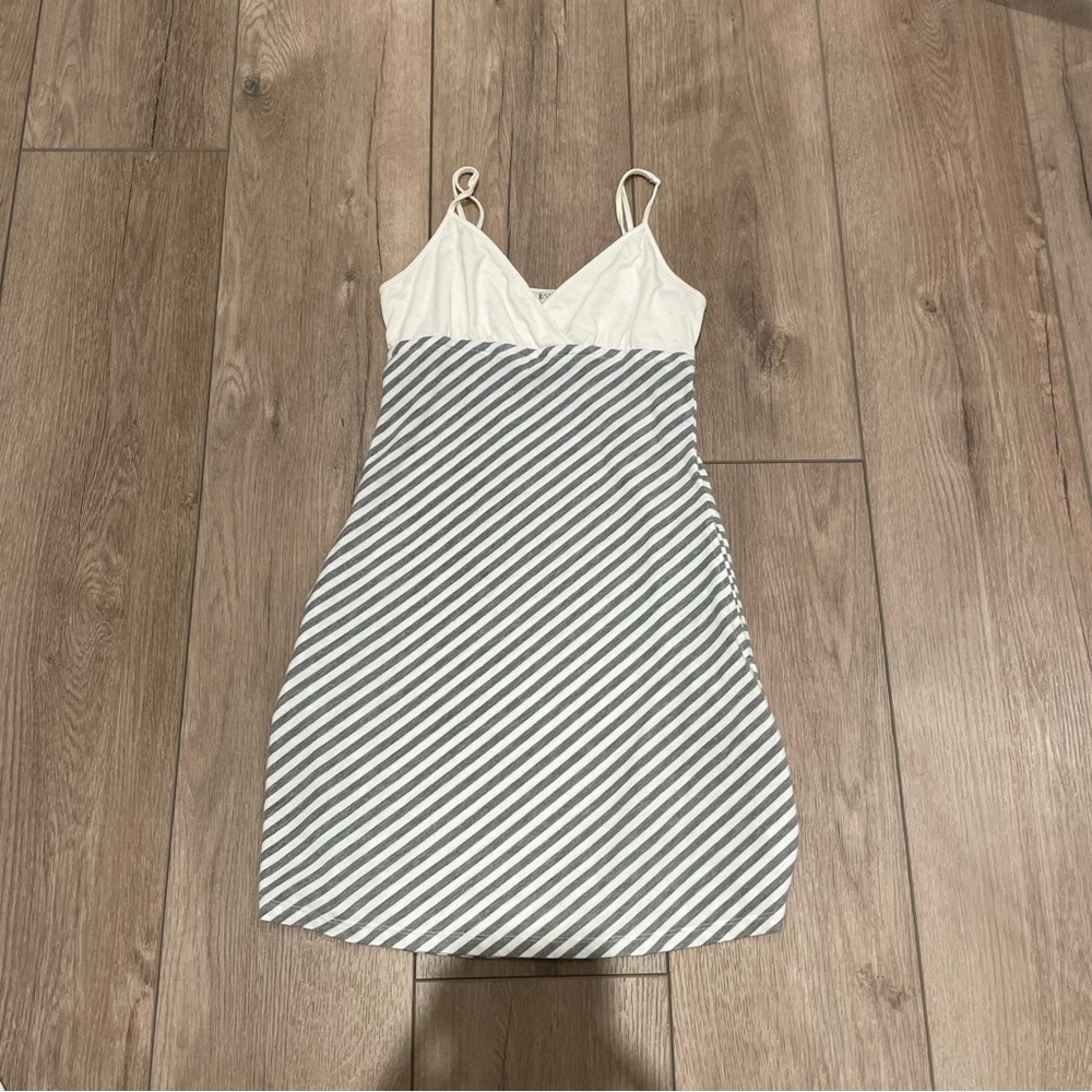 Guess Jeans White/Grey Dress (Size M)